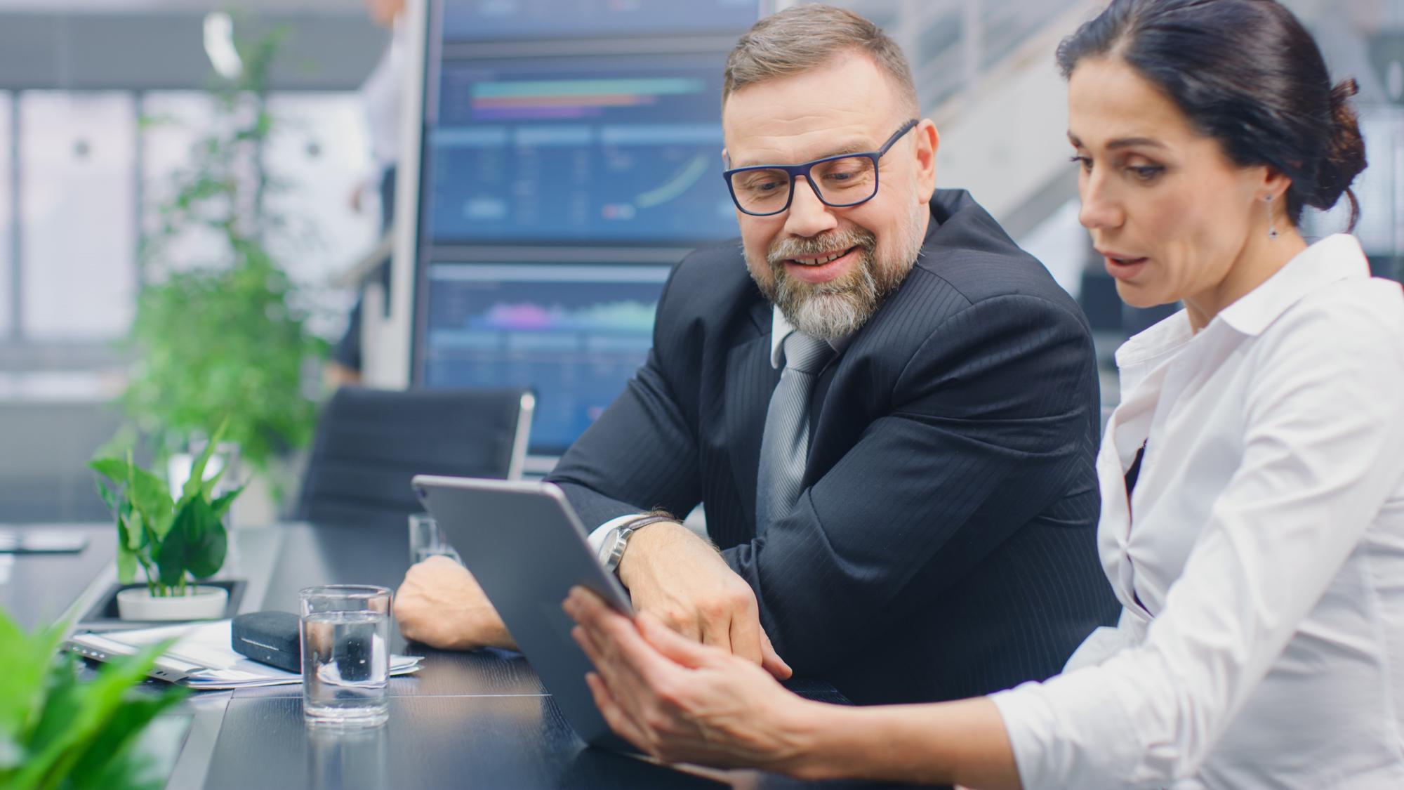 Advisor in modern office